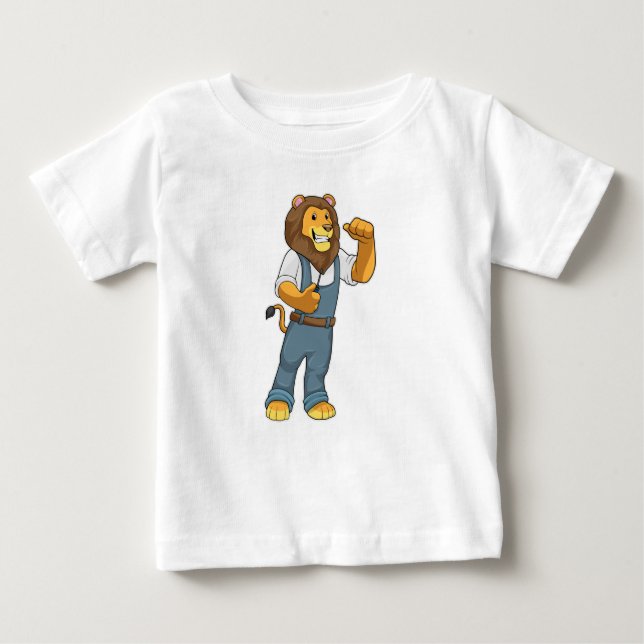 Camiseta Leão como chave de fenda Handyman (Frente)