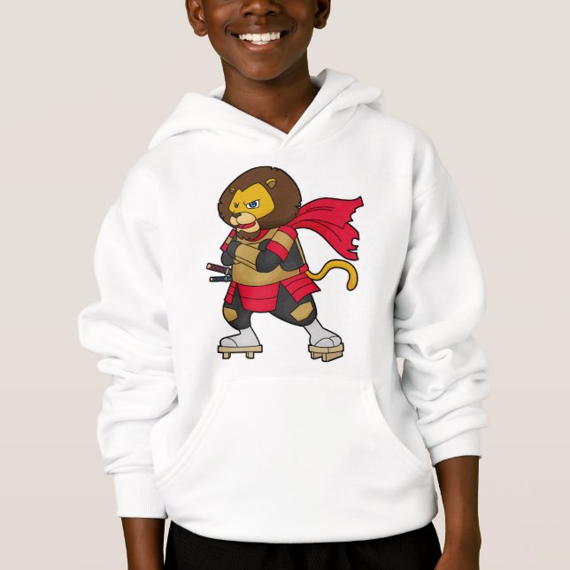 Camiseta Leão como guerreiro com Cabo (Frente)