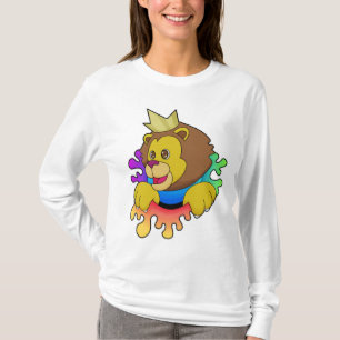 Camiseta Leão como rei com coroa