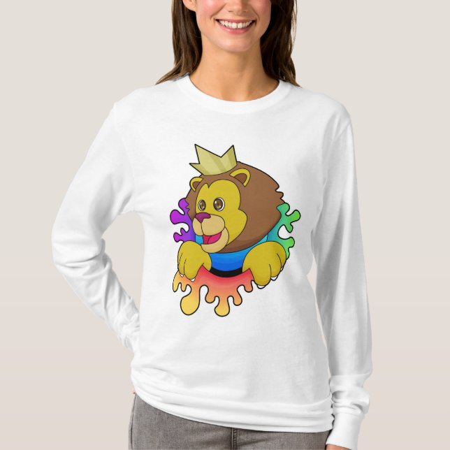 Camiseta Leão como rei com coroa (Frente)