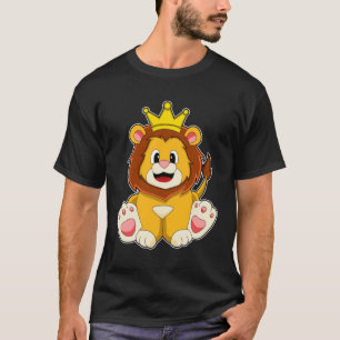 Camiseta Leão como rei com coroa