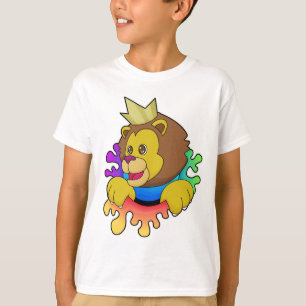 Camiseta Leão como rei com coroa