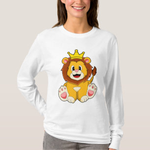 Camiseta Leão como rei com coroa