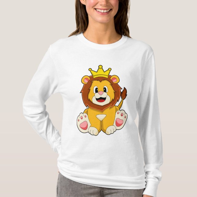 Camiseta Leão como rei com coroa (Frente)