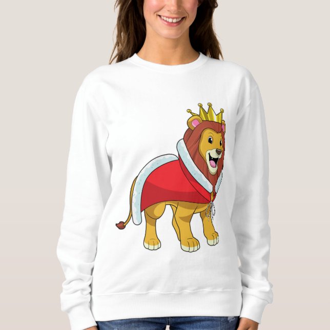 Camiseta Leão como Rei com Coroa e Cape (Frente)
