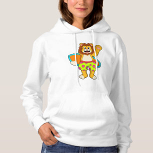 Camiseta Leão como Surfer com Surfboard