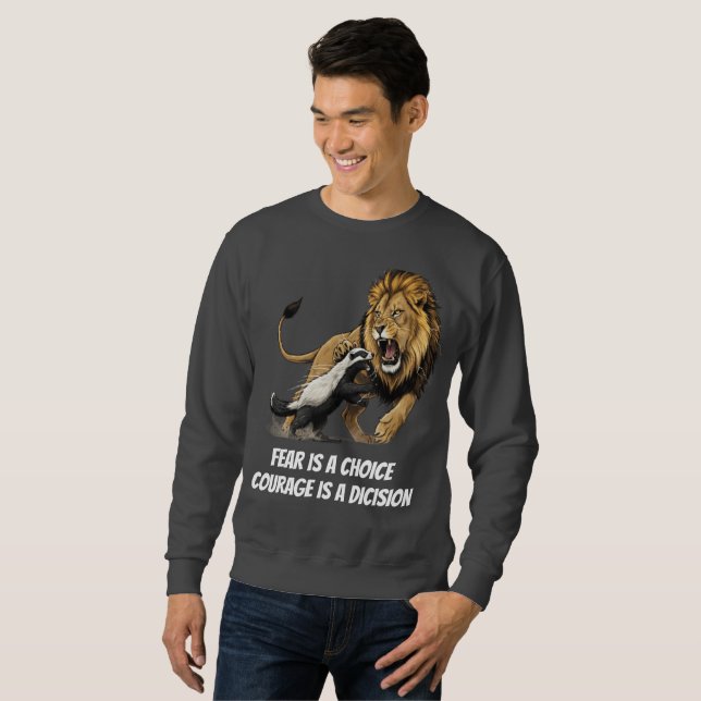 Camiseta Leão Coragem – Mentalidade Sem Medo (Frente Completa)