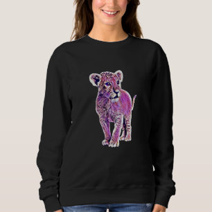 Camiseta Leão Crianças Leão África Gato Leão Mão Homens