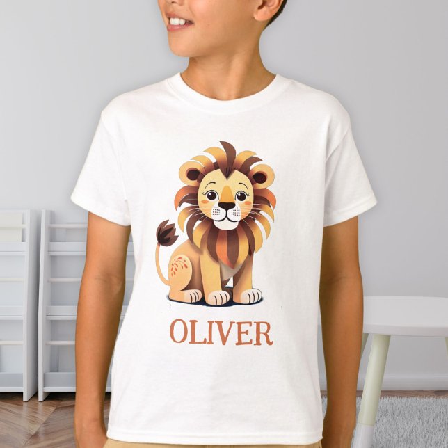 Camiseta Leão Cute Personalizado (Criador carregado)