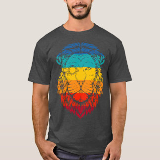 Camiseta Leão Cyberpunk Retro