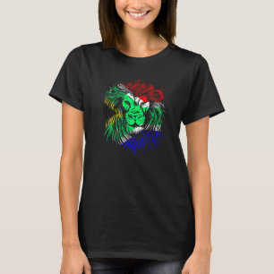 Camiseta Leão da África do Sul Bandeira África do Sul