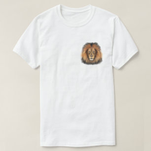Camiseta Leão de aquarela Leo king safari animal junselle c