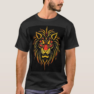 Camiseta Leão de Arte Moderna – Gráfico de Leão Ar