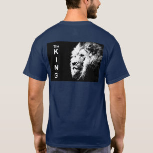 Camiseta Leão de Arte Pop Moderna Cabeça do Rei Impressão