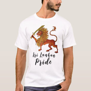 Camiseta Leão de bandeira do Sri Lanka