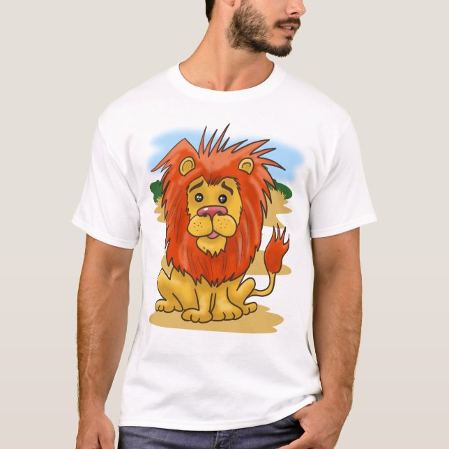 Camiseta Leão de desenho animado (Frente)