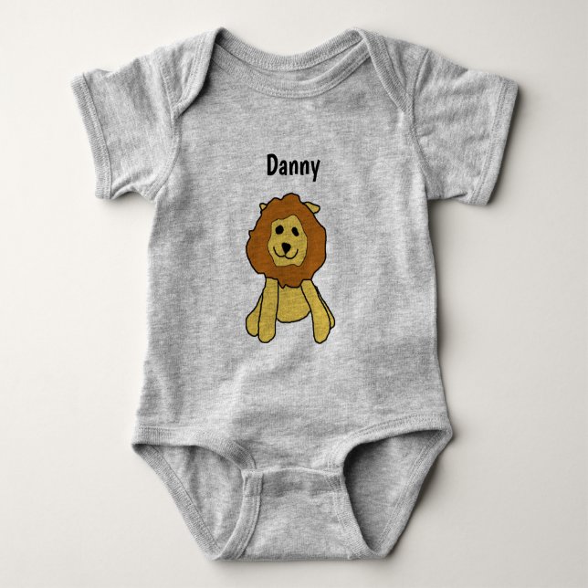 Camiseta - Leão de Desenho com Nome (Frente)