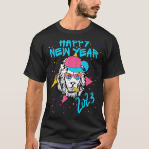 Camiseta Leão de Feliz ano novo de NYE Party feliz ano novo