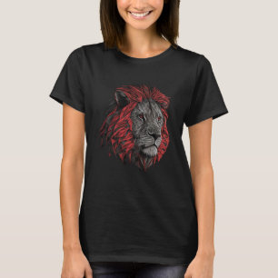 Camiseta Leão de impressão animal