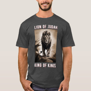 Camiseta Leão de Judá Rei dos Reis Cristão Yeshua