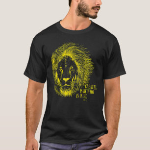 Camiseta Leão De Judah Greater É Cristão Para Homens Bib