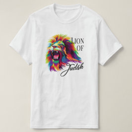 Camiseta Leão de Judah Multicolor Bíblico Cristão