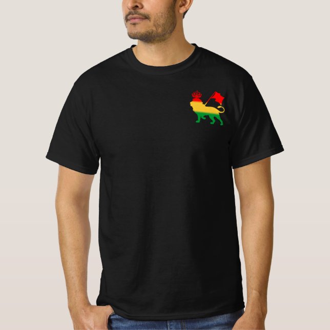 Camiseta Leão de Judah - Para fãs de rasta reggae (Frente)