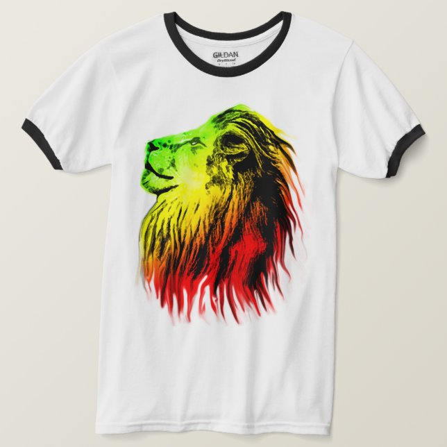 Camiseta Leão De Judah - Rasta (Frente do Design)