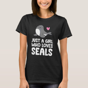 Camiseta Leão de Mar Cinto Apenas Uma Garota Que Ama Selos