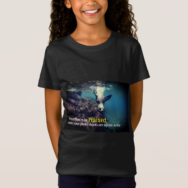 Camiseta Leão de mar engraçado submarino (Frente)