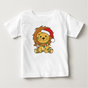 Camiseta Leão de Natal de Inverno Feriados