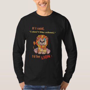Camiseta Leão de Patches de Animais Enchidos Se eu não gost