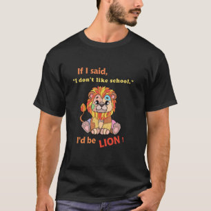 Camiseta Leão de Patches de Animais Enchidos Se eu não gost