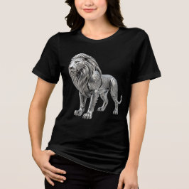 Camiseta Leão de Prata Celta Majestoso com Nó Intrincado Pa
