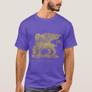 Camiseta Leão de São Marcos de Veneza Dourado Vintage