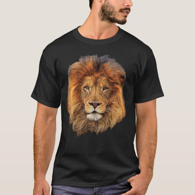 Camiseta Leão de vida selvagem da África (Frente)