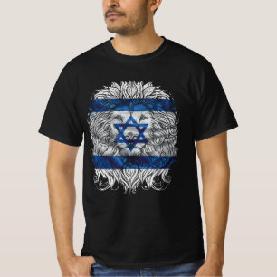 Camiseta Leão do Orgulho Judaico Judeu Israel Bandeira Jeru