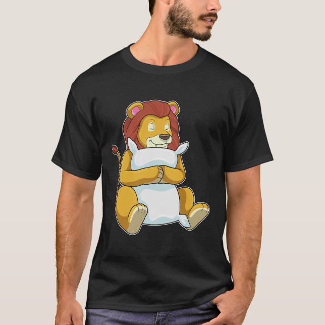 Camiseta Leão dormindo com Travesseiro (Frente)