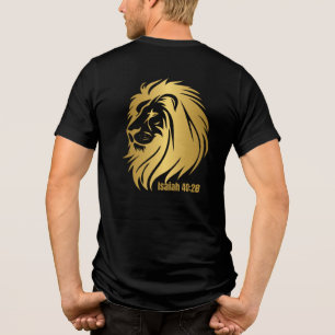 Camiseta Leão Dourado de Judah Isaiah 40:28 cristão