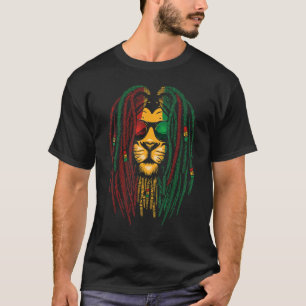 Camiseta Leão Dreadlocks Reggae Gato Selvagem Rasta África 