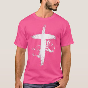 Camiseta Leão E Lambe Cross Para Mulheres