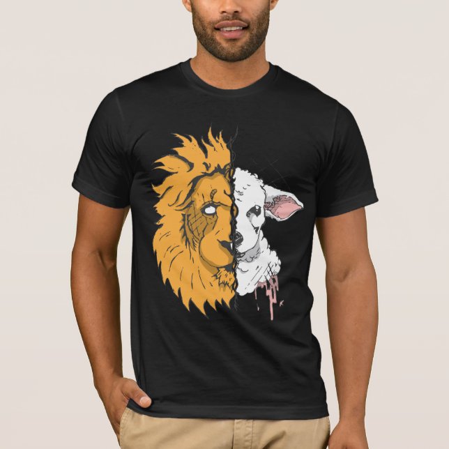 Camiseta Leão e o cordeiro (Frente)