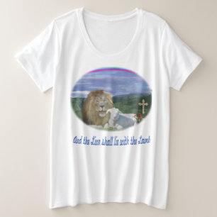 Camiseta Leão e o cordeiro cristão