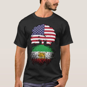 Camiseta Leão e Sol de Raízes Iranianas Cultivadas American