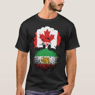 Camiseta Leão e Sol de Raízes Iranianas Cultivadas Canadens