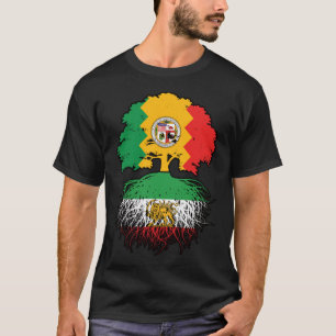 Camiseta Leão e Sol de Raízes Iranianas Cultivadas em LA