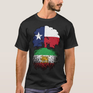 Camiseta Leão e Sol de Raízes Iranianas Cultivadas no Texas