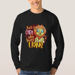 Camiseta Leão É Uma Menina Que Ama Leões