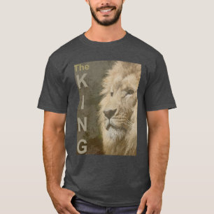 Camiseta Leão Elegante Moderno Heather de Carvões Masculino