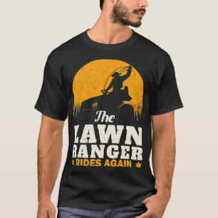 Camiseta Leão Engraçado Mower Cowboy Lawn Ranger Yard Work